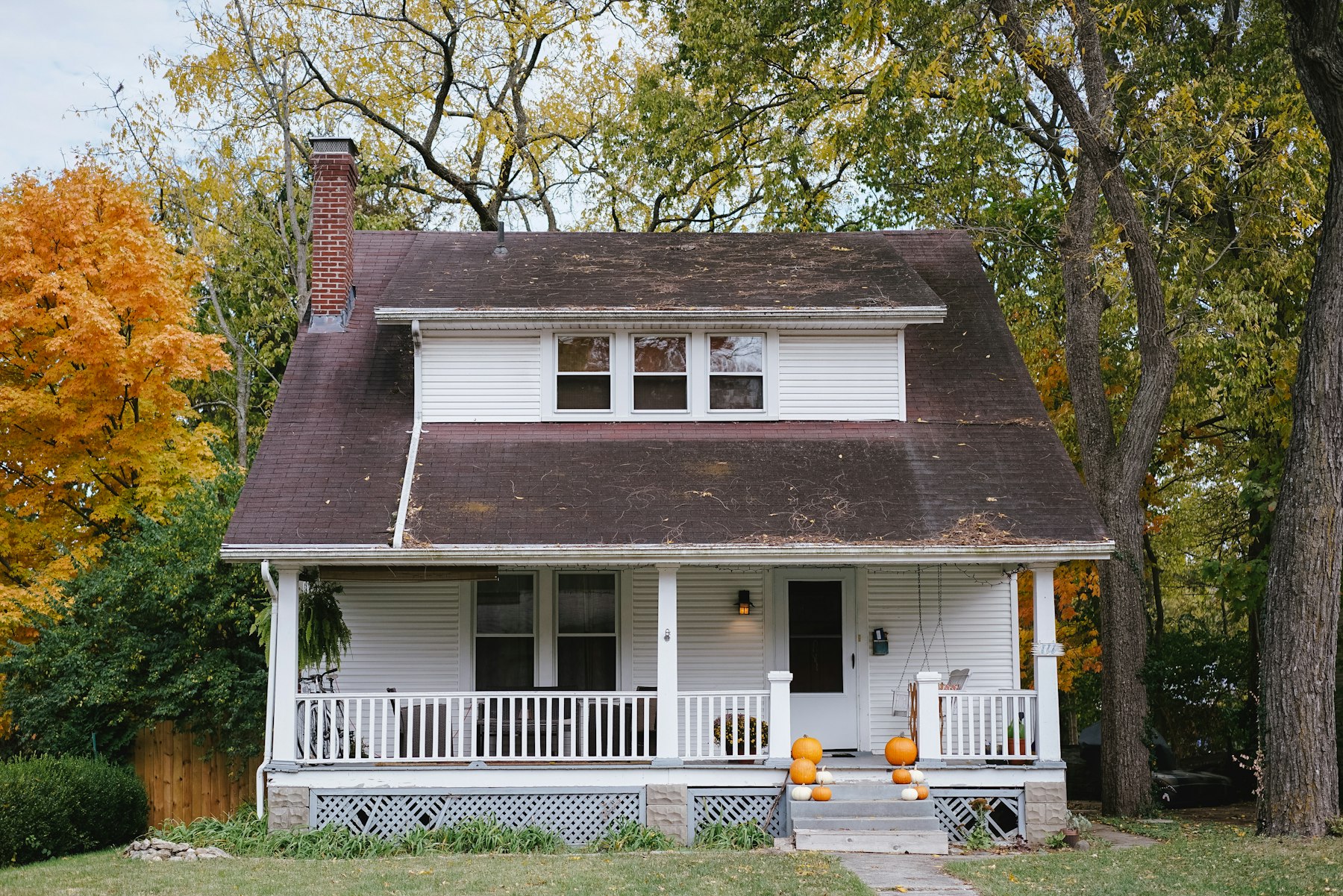 Modern white house in a newer residential street